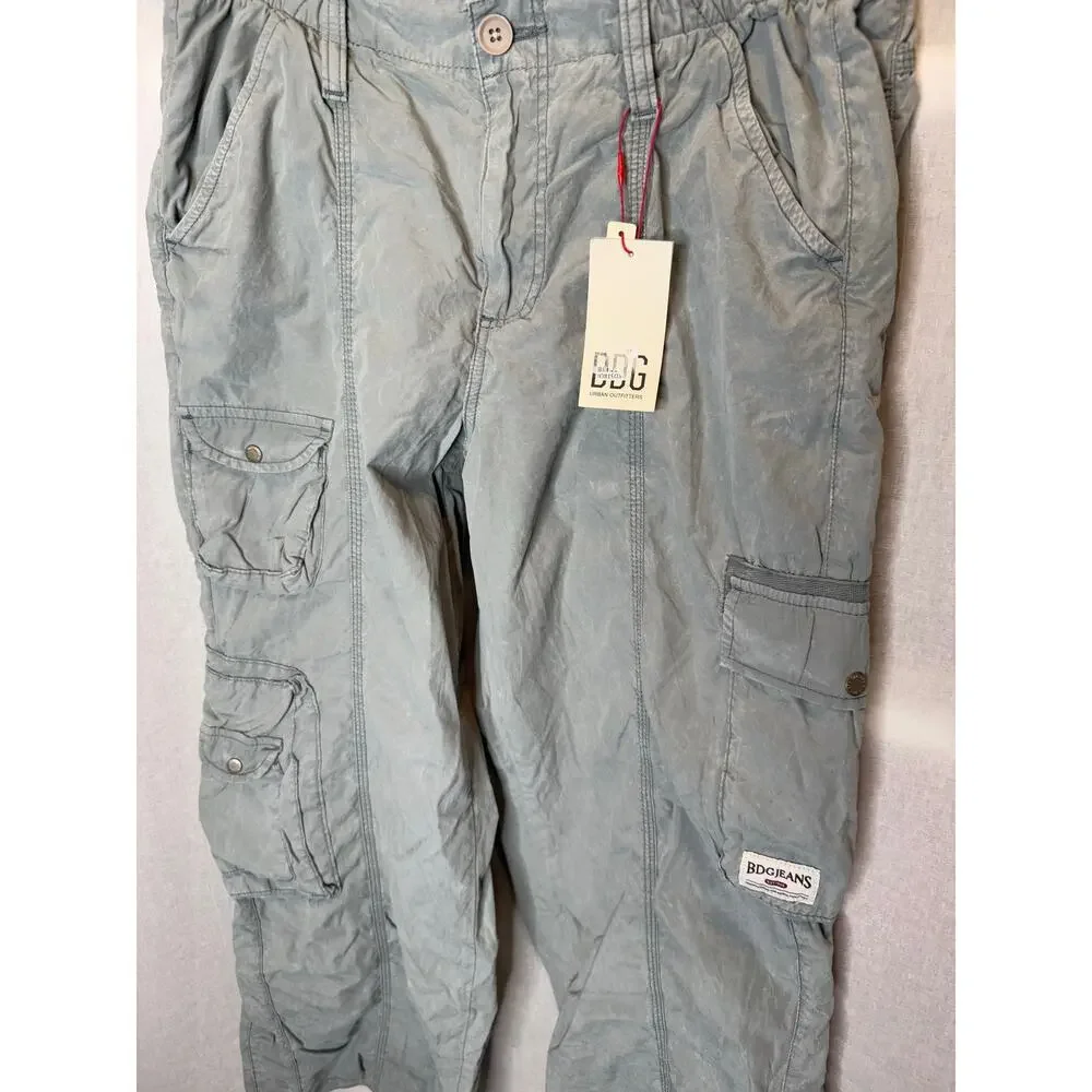 Urban Outfitters BDG Cargo Pants Y2K Low Rise Utility Baggy Loose Cotton L NEW